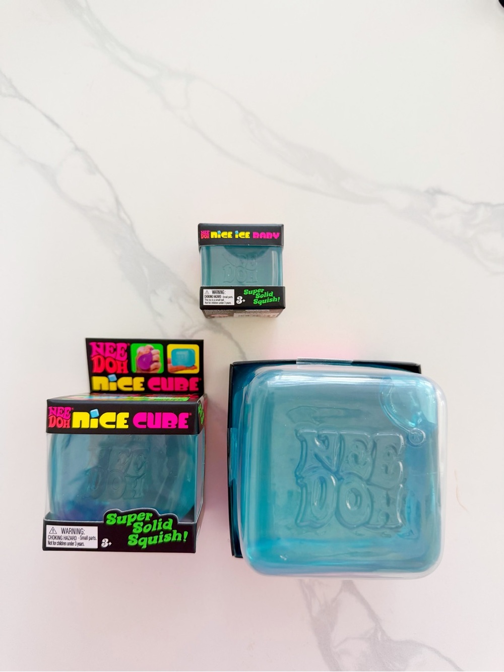 NeeDoh Ice Collection Bundle of 3 💙 Baby Ice, Nice Cube & Jumbo Nice Berg SEALED